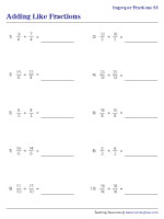 Adding Improper Fractions 2