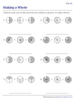 Adding Fractions to Make a Whole Using Visual Models