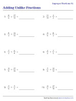 Adding Improper Fractions