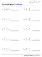 Adding Improper Fractions 2