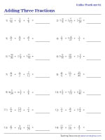 Adding Three Unlike Fractions