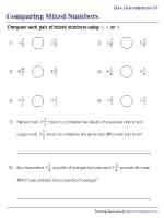 Comparing Mixed Numbers - Like Denominators