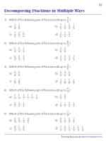 Decomposing Fractions in Multiple Ways 1