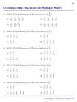 Decomposing Fractions in Multiple Ways 2