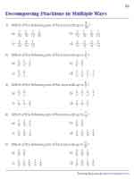 Decomposing Fractions in Multiple Ways 2