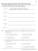 Decomposing Fractions into Unit Fractions