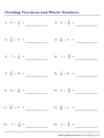 Free math worksheets on dividing fractions