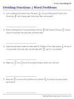 Dividing Fractions Word Problems - Metric