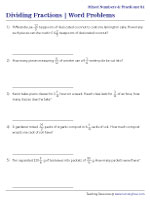 Dividing Mixed Numbers and Fractions Word Problems - Metric