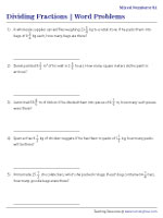 Dividing Mixed Numbers Word Problems - Metric