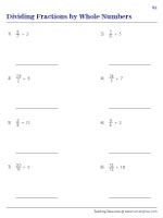 Dividing Fractions by Whole Numbers