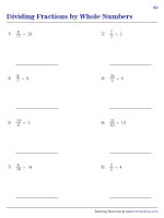 Dividing Fractions by Whole Numbers 2