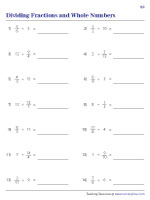 Dividing Fractions with Whole Numbers 2