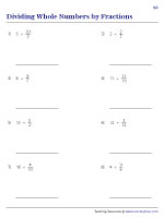 Dividing Whole Numbers by Fractions 2