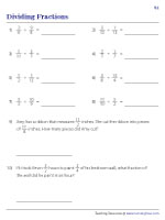Dividing Fractions - With Word Problems