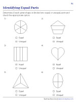 Partitioning 2D Shapes into Equal Parts