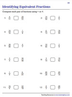 Identifying Equivalent Fractions 2