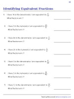 Recognizing Equivalent Fractions - Who Am I? | Worksheet #2