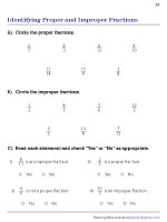 Identifying Proper and Improper Fractions | Worksheet #2