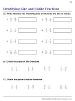 Identifying Like and Unlike Fractions 2