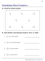 Identifying Mixed Numbers | Worksheet #1