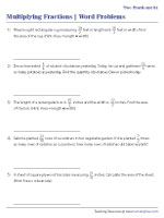 Multiplying 2 Fractions Word Problems - Customary