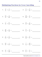 Multiplying Fractions by Cross Cancelling