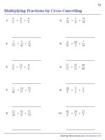 Multiplying Three Fractions by Cross Cancelling