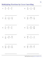 FRACTION - MULTIPLICATION of fractions, CANCELLATION technique