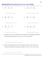 Multiplying 3 Fractions by Cross Cancelling with Word Problems