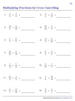 Multiplying Two Fractions by Cross Cancelling