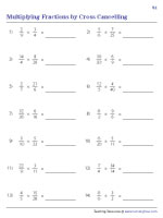 Multiplying Fractions by Cross Cancelling