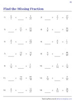 Find the Missing Fractions 1