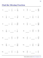 Find the Missing Fractions 2