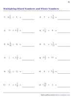 Multiplying Mixed Numbers with Whole Numbers