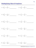 Multiplying Mixed Numbers