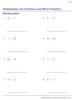Multiplying Unit Fractions by Whole Numbers