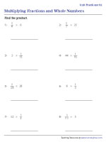Multiplying Fractions with Whole Numbers