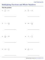 Multiplying Unit Fractions by Whole Numbers