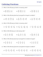 Ordering Fractions - MCQ