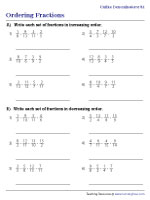 Ordering Fractions with Different Denominators