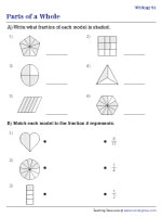 Parts of a Whole - Writing Fractions 1