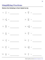 Simplifying Fractions - Mixed Review 1