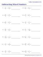 Subtracting Mixed Numbers with Different Denominators