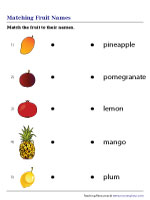 Matching Fruit Names