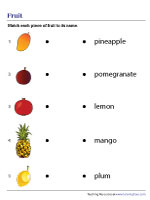 Matching Fruit Names