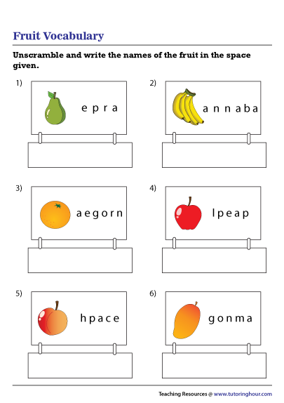 Fruit Vocabulary