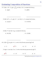 Evaluating Compositions of Two Functions