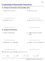 Evaluating Polynomial Functions