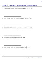 Finding Specific Term Using Explicit Formula - Geometric Sequence 2